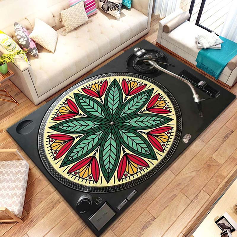 Commercial Kitchen Vinyl - Muziek Vinyl Disc Player Patroon Tapijt