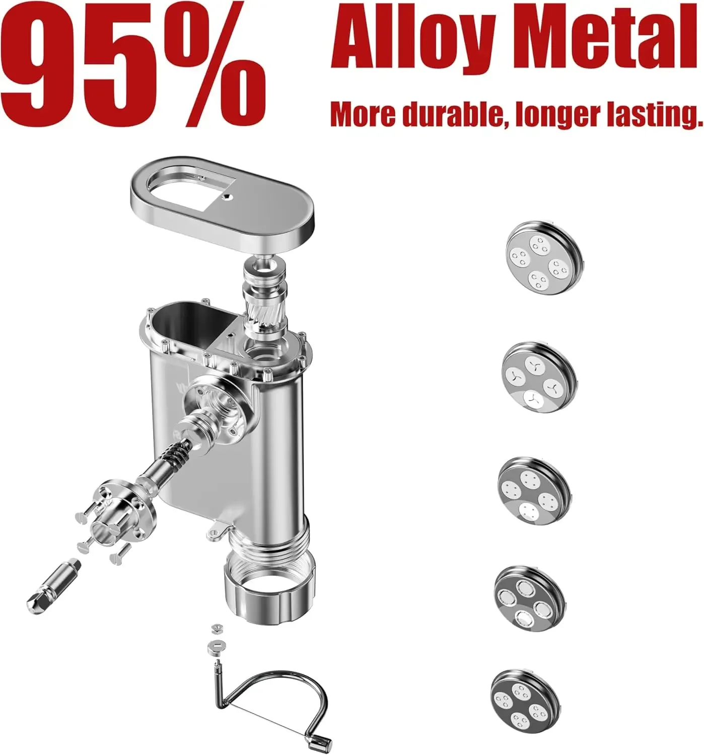 Commercial Kitchenaid - Robuuste metalen pasta maker accessoire, luxe
